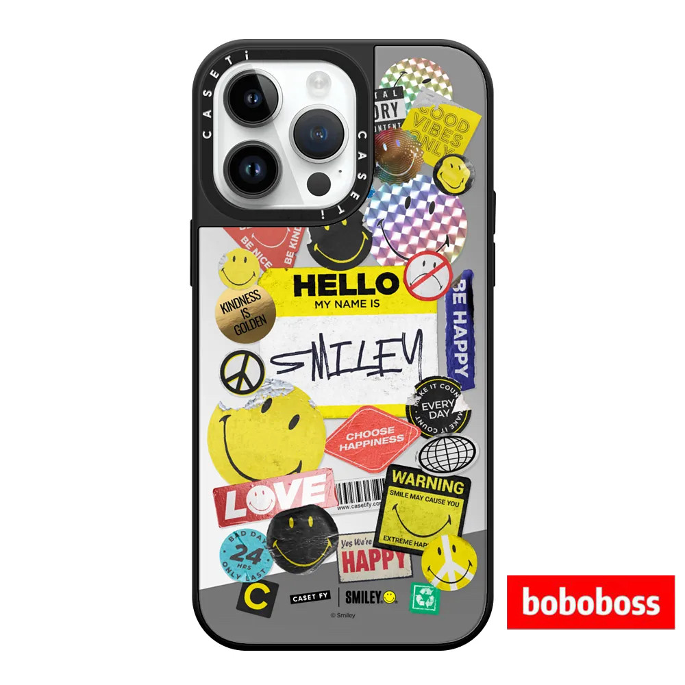 ssti源厂!Smiley Capsule 联名 笑脸贴纸magsafe兼容适用iPhone17/16/15/14/13/Plus/Pro/Max防摔镜面手机壳