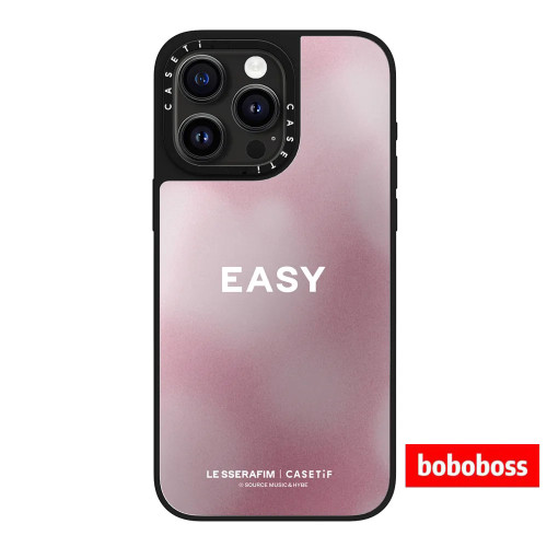 cassti源厂！女团炽LE SSERAFIM EASY粉色magsafe适用于iPhone18/17/16/15/14/Pro/Max防摔磁吸镜面手机壳