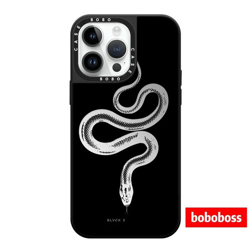 cassti源厂！BLVCK 联名 蛇镜面magsafe适用iPhone17/16/15/14/13/Plus/Pro/Max黑色防摔镜面手机壳