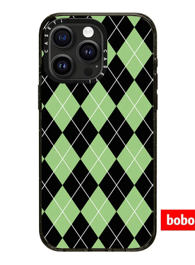 case源厂！绿色菱格纹magsafe磁吸适用于iPhone17/16/15/14/13/Pro/Max防摔手机保护壳