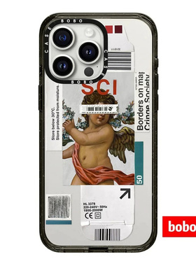 case源厂！小天使拼贴magsafe适用于iPhone17/16/15/14/13/12/Pro/Max防摔磁吸透明手机壳