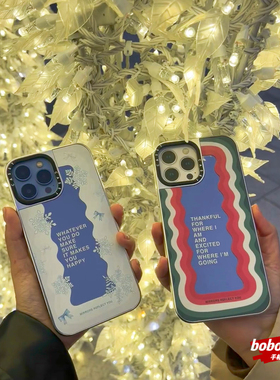 case源厂！ Mirrors圣诞系列新品 冬日初雪magsafe适用iPhone16/15/14/13/Pro/Max防摔镜面磁吸手机壳