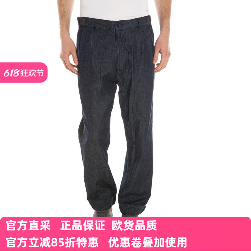男士ARMANI JEANS阿玛尼AJ蓝色商务休闲精品牛仔长裤 C6P377Qcam