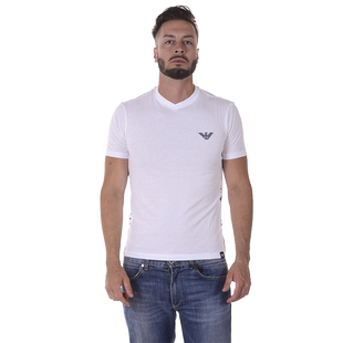 ARMANI JEANS阿玛尼男士休闲纯色短袖T恤V领简约6Y6T166J00Z正品