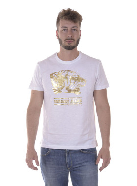 VERSACE JEANS范思哲品牌男士时尚休闲舒适简约短袖T恤B3GPA782