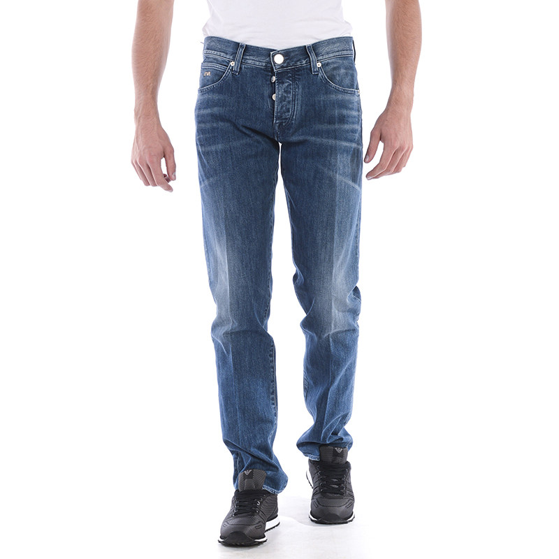 ARMANI阿玛尼EA男士时尚修身潮流简约百搭牛仔长裤ANJ65 W4 正品