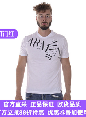 ARMANI JEANS男士阿玛尼 AJ 圆领百搭精品短袖T恤 6Y6T146J00Z 棉