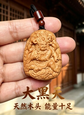 枣木大黑天护身符佛牌项链