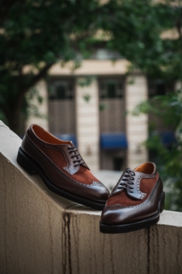 Longwing长翼雕花德比鞋复古