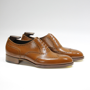 MTO定制 手工制作男士 Pottier 波地亚 雕花全布洛克牛津鞋