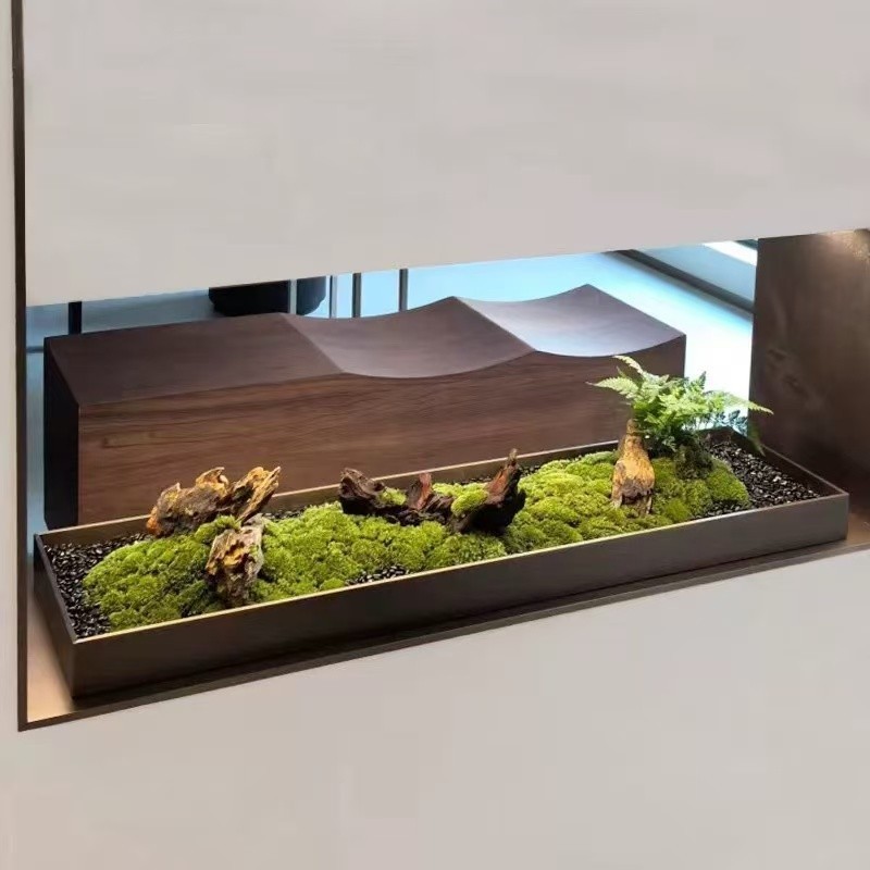 定制镀锌板微景观花槽托盘桌面造