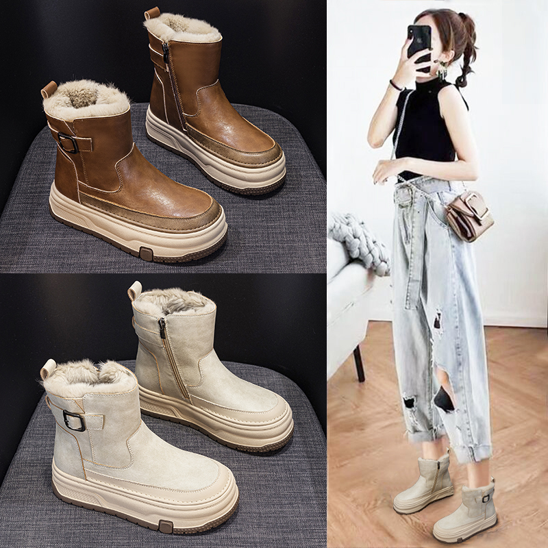 港风冬季雪地靴子防滑