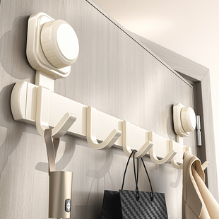 吸盘式门后挂钩衣帽架置物架免打孔壁挂宿舍家用卧室卫生间多功能