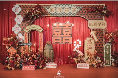老上海复古风格婚礼设计港风民国百老汇道具效果图ps素材背景