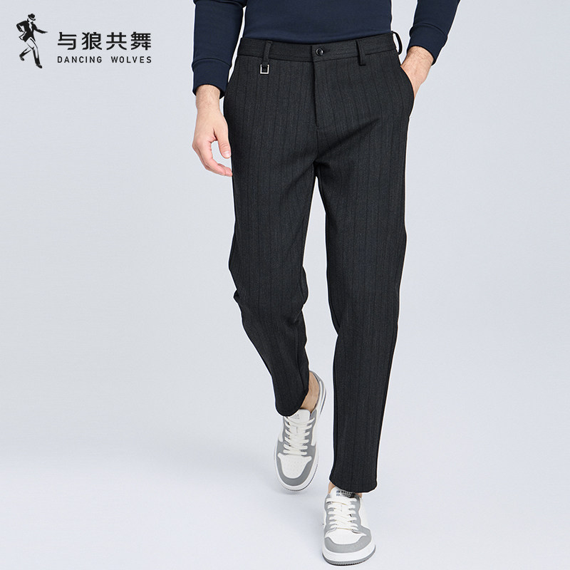 【竖条纹】与狼共舞休闲长裤男