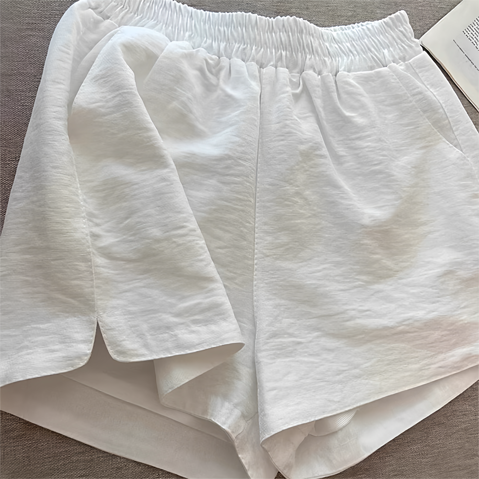 松紧腰显瘦宽松棉麻女裤