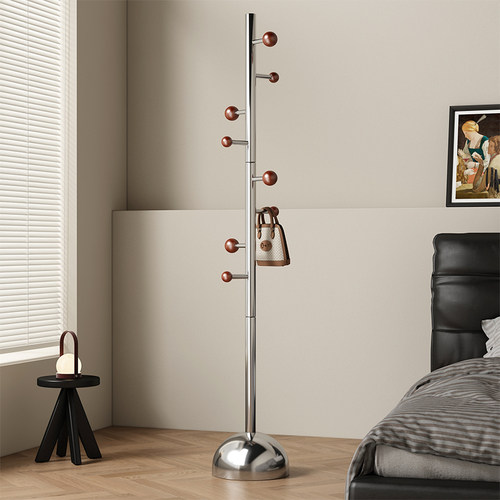 不锈钢衣帽架落地中古风挂衣架