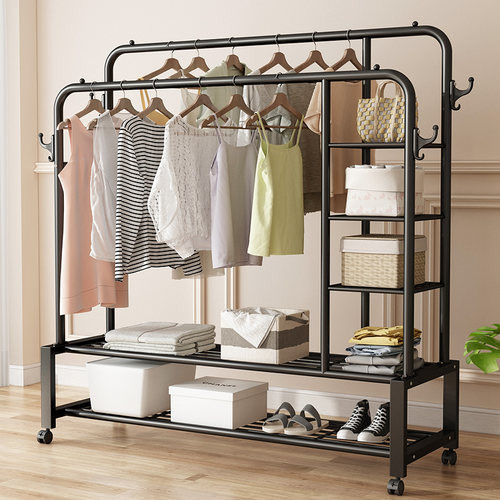 折叠晾衣架落地加厚加粗