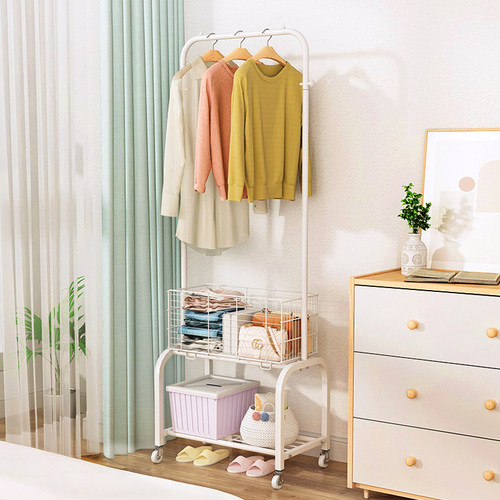 挂衣架落地卧室衣帽架家用杆式衣架子简约现代收纳小型衣服挂架