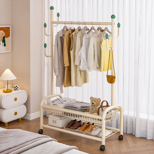 衣架落地卧室家用挂衣架可移动晾衣架室内衣服架子房间简易衣帽架