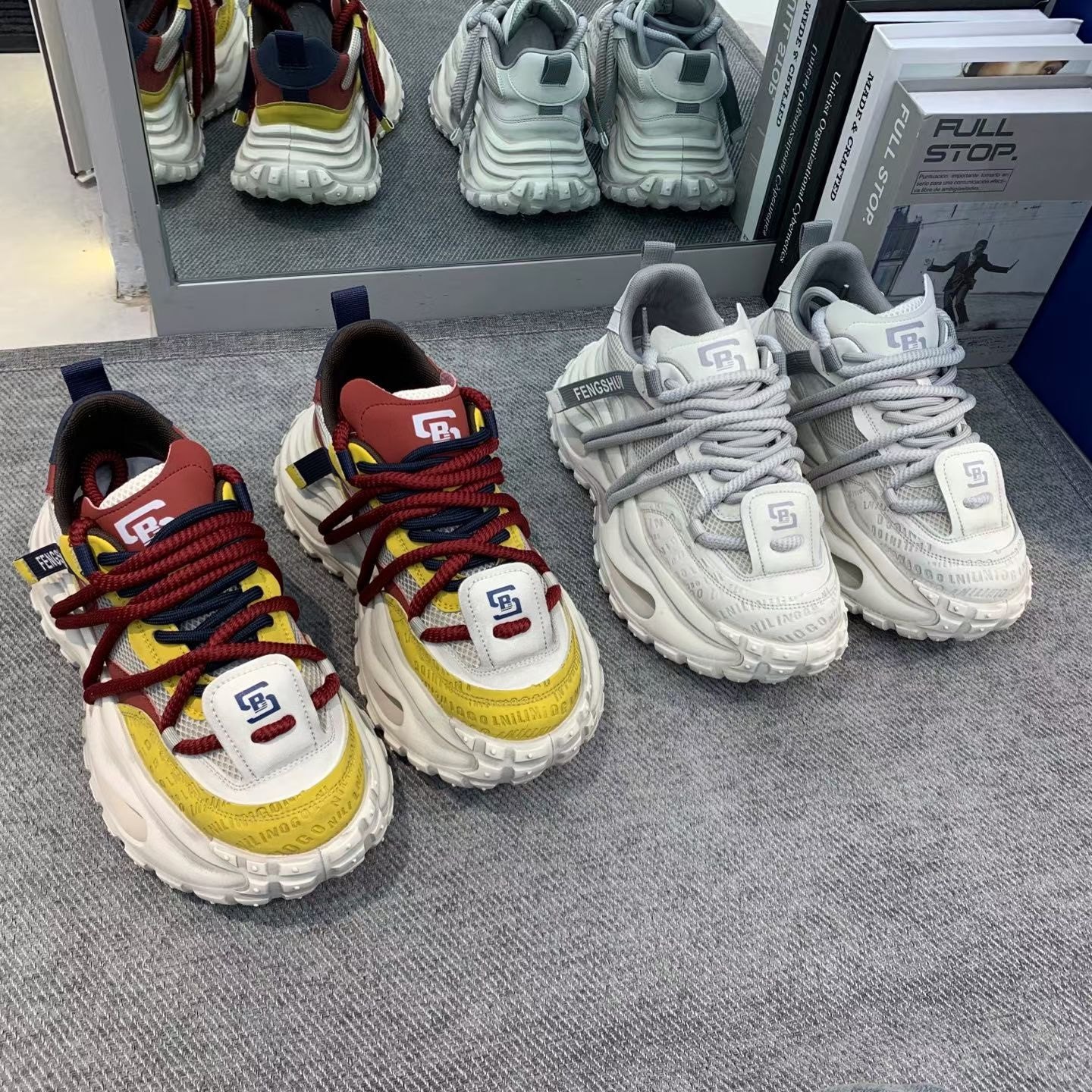 2026春季新款时尚厚底增高男士运动鞋潮流绑带设计休闲透气老爹鞋,流行男鞋,老爹鞋,淘宝优惠券,粉丝福利购,淘宝优惠卷