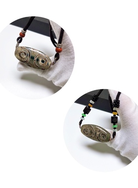 D340# 天然玛瑙古珠吊坠锁骨链 可选