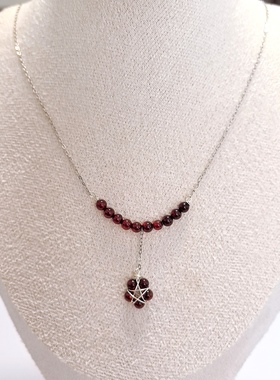 D1316# 天然蜜蜡琥珀之血珀吊坠 锁骨链 单珠4mm