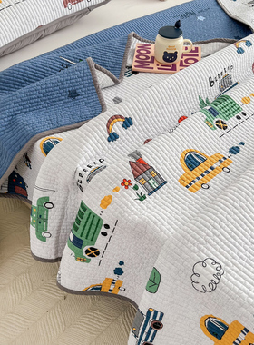 有态度双面纯棉床盖三件套全棉榻榻米垫子夹棉绗缝床单四季可定制