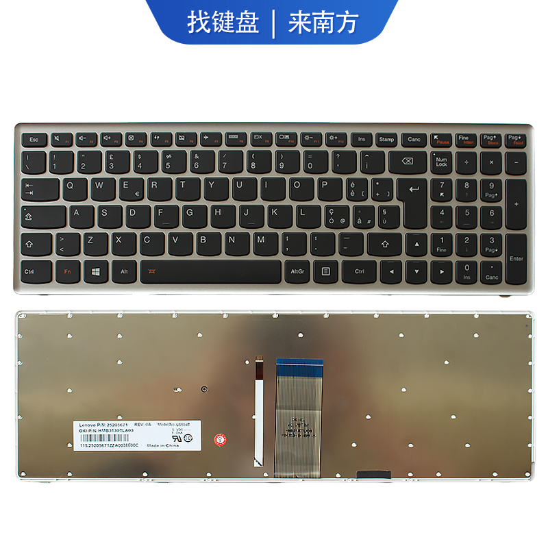 南元 U510 U510-IFI Z710 笔记本键盘银框适用联想ideapad配件 3C数码配件 笔记本零部件 原图主图