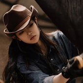 3个尺码 男女亲子西部牛仔帽毛呢骑马礼帽 大头围可调节春秋冬季