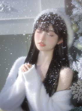 冬季女生纯色兔毛贝雷帽保暖白色防风帽毛绒可爱韩版防寒帽冷帽子