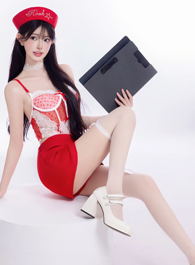 女生贝雷帽蝴蝶结纯欲风JK制服