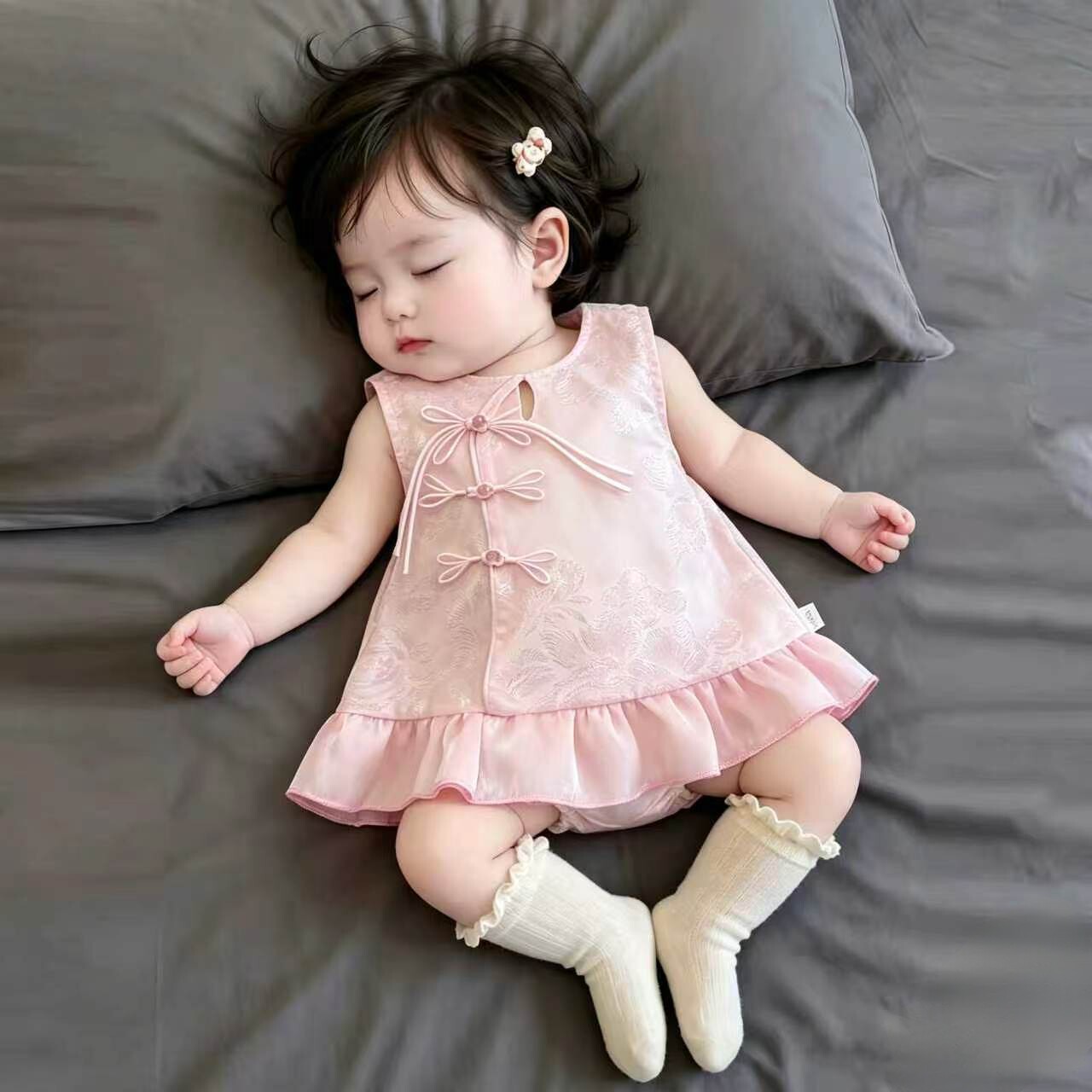 女童夏季旗袍裙子中国风婴儿童装女孩女宝宝夏装公主裙子洋气时髦