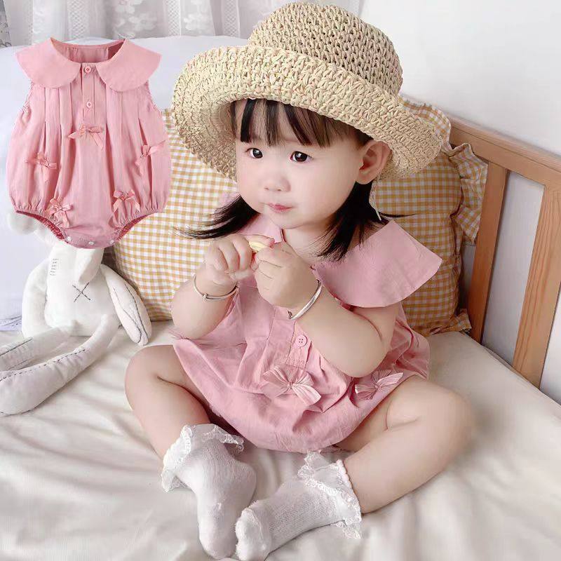 新款夏季薄款女宝萌宝清新婴儿粉色衣服蝴蝶结包屁衣可爱公主哈衣,童装/婴儿装/亲子装,连身衣/爬服/哈衣,淘宝优惠券,粉丝福利购,淘宝优惠卷