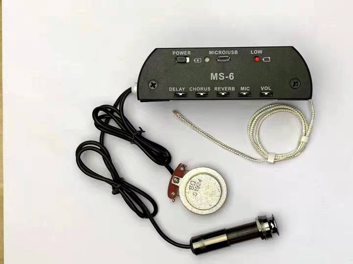 民谣吉他卡孔加振电箱拾音器免开孔要开拾音棒