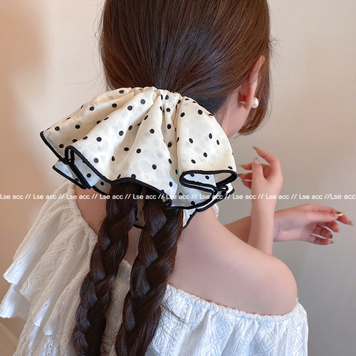 韩系超大米白色大肠发圈