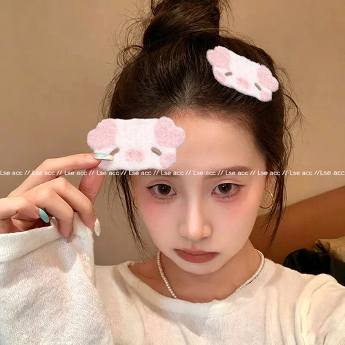 甜美奶油粉色小猪魔术贴