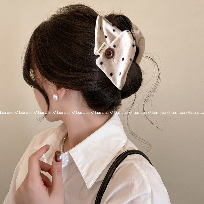 韩系布艺纽扣三角发夹女后脑勺盘发抓夹网红新款鲨鱼夹子发卡发饰,饰品/流行首饰/时尚饰品新,发饰,淘宝优惠券,粉丝福利购,淘宝优惠卷