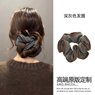 韩系撞色大肠发圈超大头花发绳女2026新款高级感头绳扎丸子头发饰