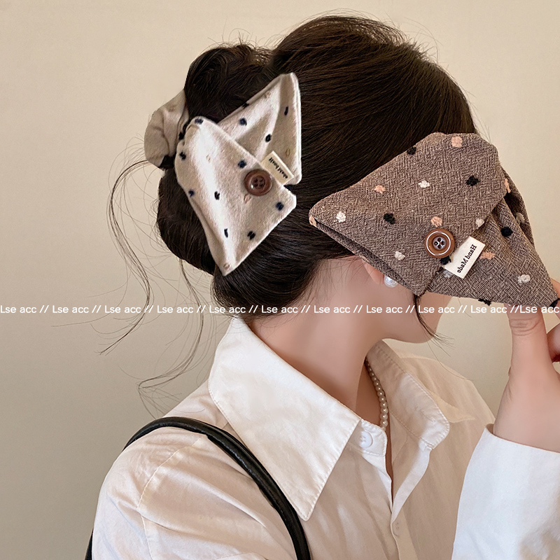 纽扣三角发夹女后脑勺盘发抓夹