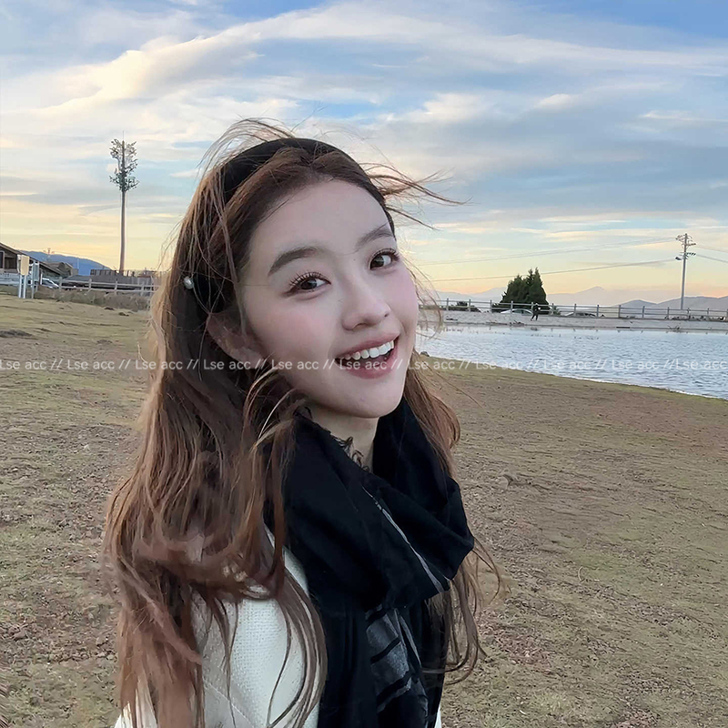 神仙藤井树同款黑色丝绒珍珠发箍