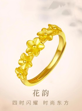 桔梗花戒指金包银女开口戒指环高级感素圈送女友闺蜜节日礼物