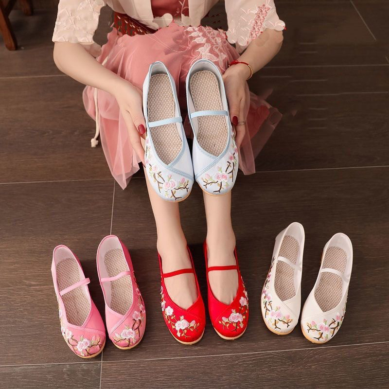 汉服鞋女童绣花鞋老北京儿童手工儿童汉服鞋