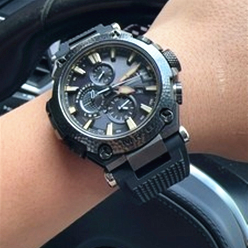 适配卡西欧mrg b2000硅胶表带 卡西欧MRG-G2000防水硅胶表带配件