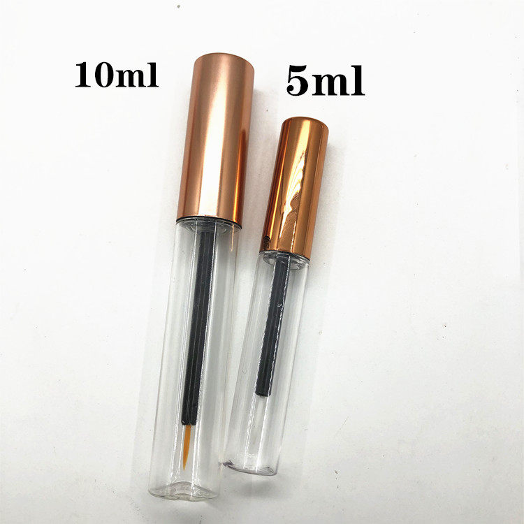 50支起印刷!玫瑰金眼线液空管 DIY假睫毛液体磁性胶水分装瓶子5ml