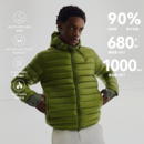 NORYBRAND户外轻量透气90白鸭绒排骨内胆防钻绒羽绒服 城市通勤