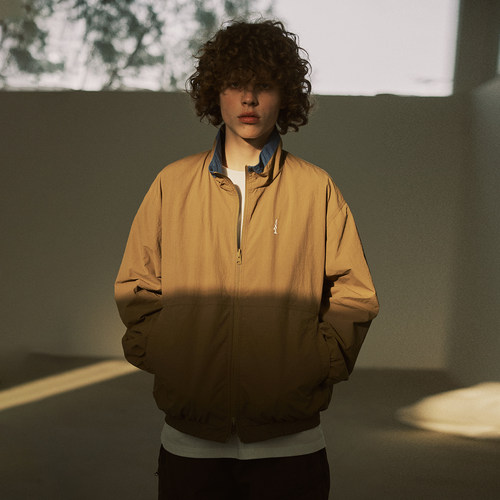 NORYBRAND 山系户外防风撞色双面穿立领运动夹克 通勤外套风衣