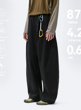 NORYBRAND 运动户外多耐福扣弯刀裤冬款夹棉石墨烯工装裤登山棉裤
