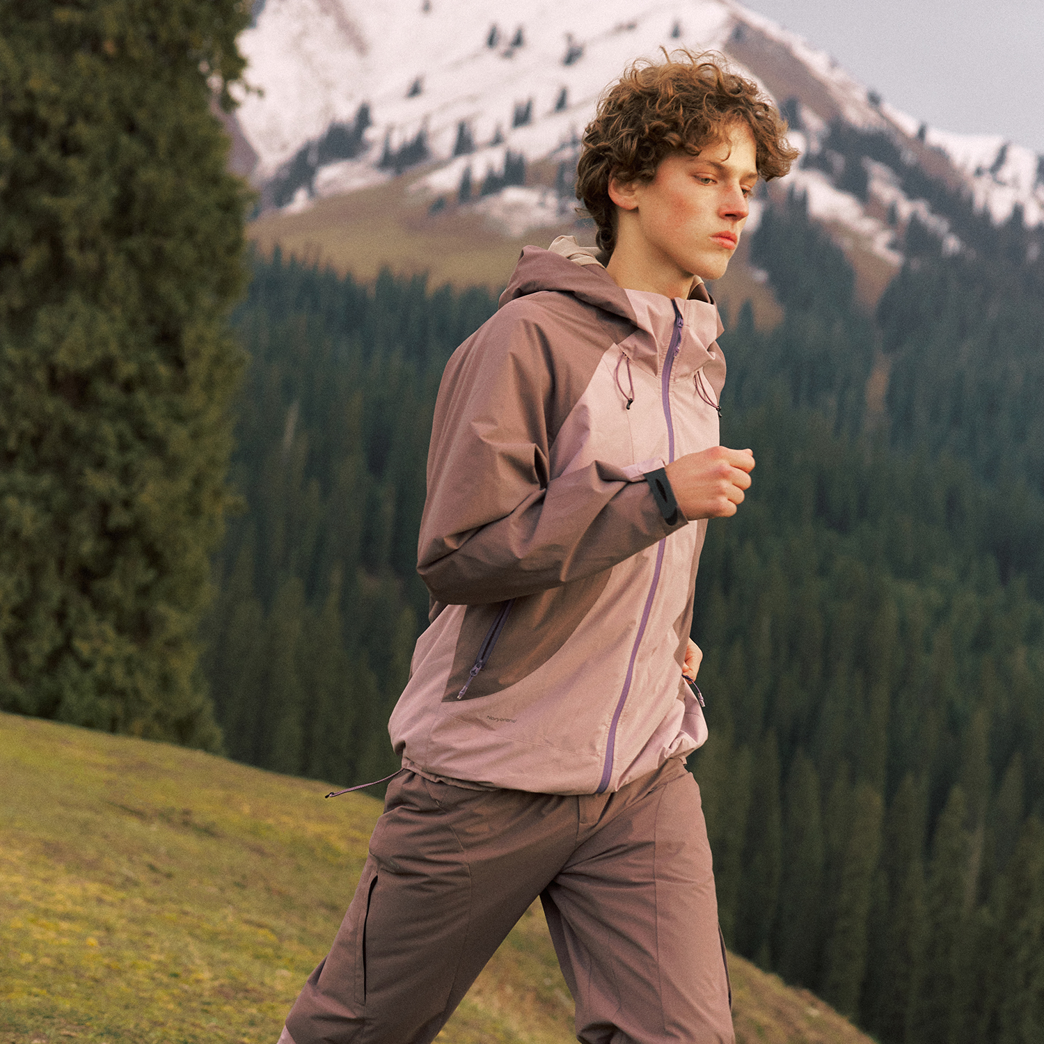 NORYBRAND 拼接色冲锋衣夹克 城市户外骑行运动外套上衣