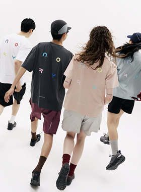 若屿NORYBRAND 「NORY彩色字母」印花索罗娜凉感速干百搭短袖T恤